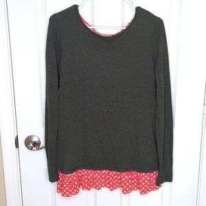 Matilda Jane My Miracle Twist Sweater Ruffle Hem size medium